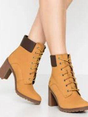 Timberland Allington Heights TB0A5Y5R231 Women's Yellow Leather Boot Size 8